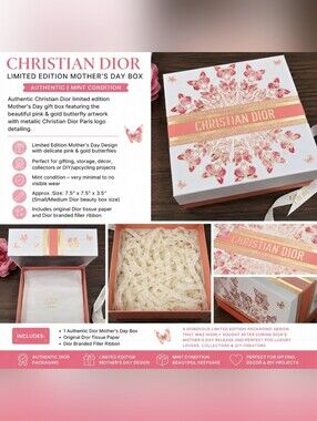 Christian Dior Limited Edition Mother’s Day Butterfly Gift Box 🌸🦋